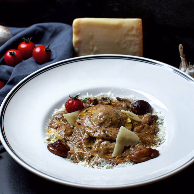 Beef Steak w/ Mushroom Sauce