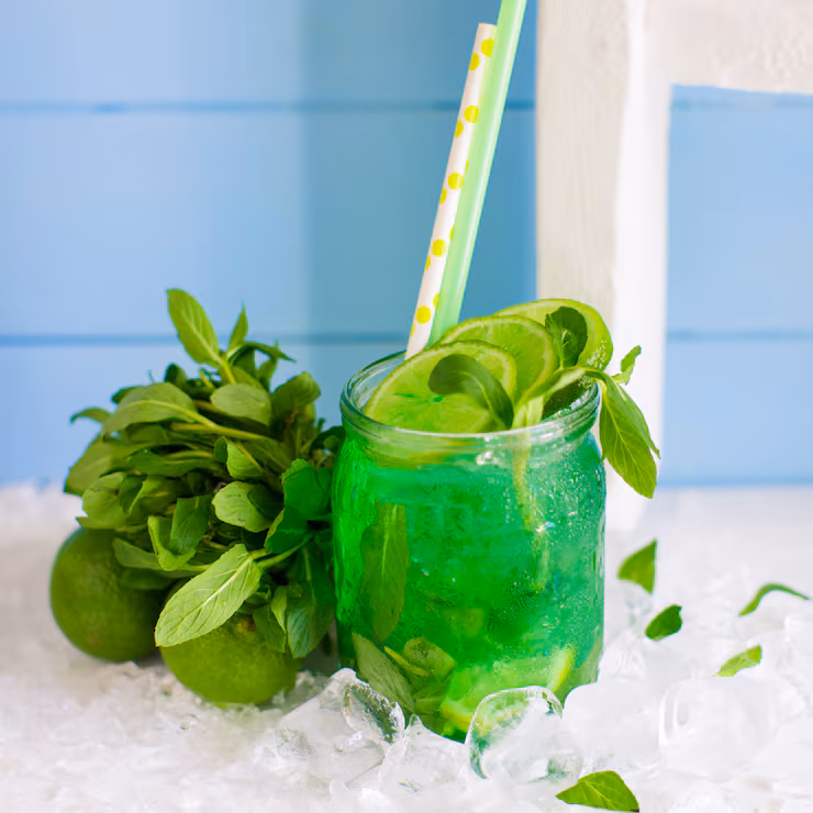 Moroccan mint limes