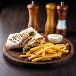 Shawrma Platter w/ French Fries & Khubaz