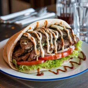 Meat kabab sandwich